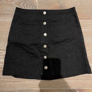 Black Suede Skirt